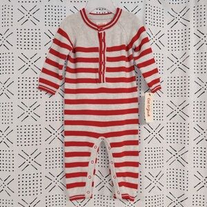 CAT & JACK Striped Sweater Long-Sleeved Romper NWT